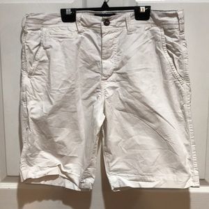 A white pair of American Eagle shorts.